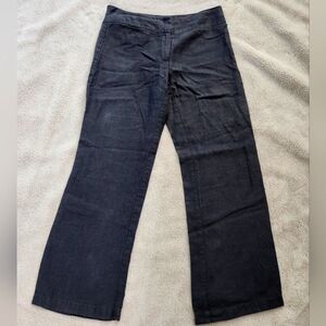 Eileen Fisher Charcoal Trousers. Linen Blend Wide Leg . Size ps. Very Roomy
